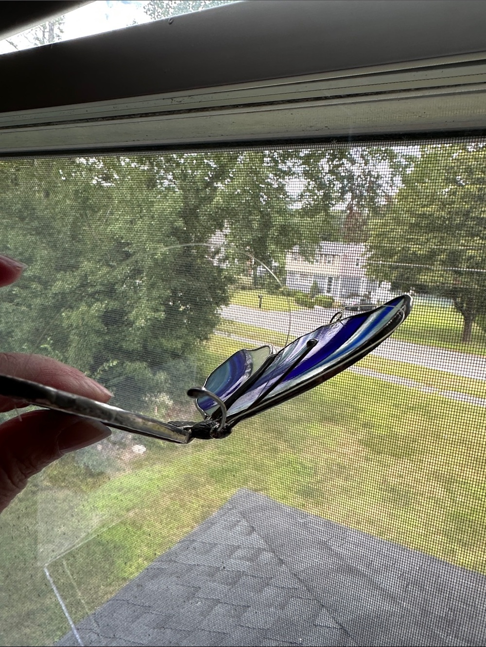 Blue Stained Glass Butterfly Glass art. 🦋🦋 - Picture 4 of 8